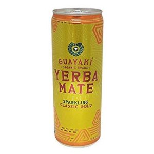 Guayaki Yerba Mate Classic Gold Sparkling Mate for Energy Boost, Muscle Recovery, Athletes