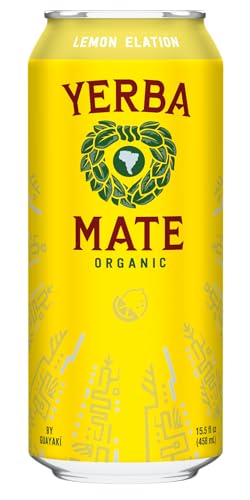 Guayakí Yerba Mate Organic Lemon Elation Flavor Energy Drink Alternative 15.5 Oz USDA Organic | Guayakí Yerba Mate Orga