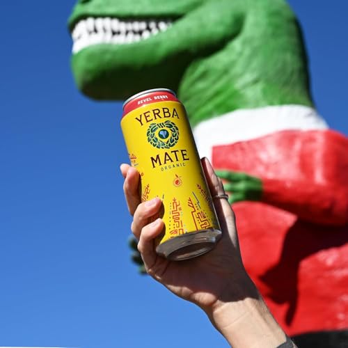Guayakí Yerba Mate Organic Revel Berry Flavored Energy Drink, 15.5 Oz, 150mg Natural Caffeine, Smooth Energy & Focus