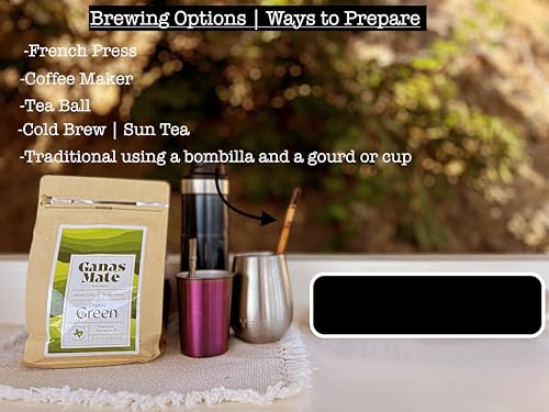 Ganas Mate Organic Yerba Mate Tea Chimarrao Unsmoked Loose Leaf | Ganas Mate Organic Yerba Mate Chimarrao Traditional W