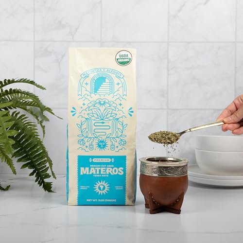 2 LB Organic Loose Leaf Yerba Mate - Premium Medium Cut for Traditional Drinkers - USDA Organic - Sustainably and Ethic