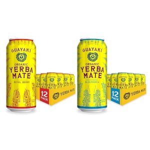 Guayakí Organic Yerba Mate Clean Energy Drink Alternative Bundle, 15.5 Oz (Pack of 24) for Clean Energy & Focus, Revel B