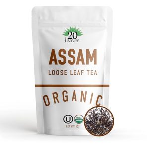 Assam Loose Leaf Black Tea - USDA Organic - 16oz Resealable Bag - 100% Certified Organic - 1lb Pouch - Perfect for Daily