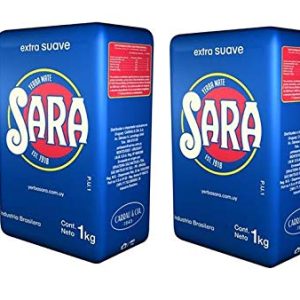 Yerba Mate Sara Extra Suave Azul 2 Pack (2kg - |4lbs) for Stress Relief and Digestion Boost