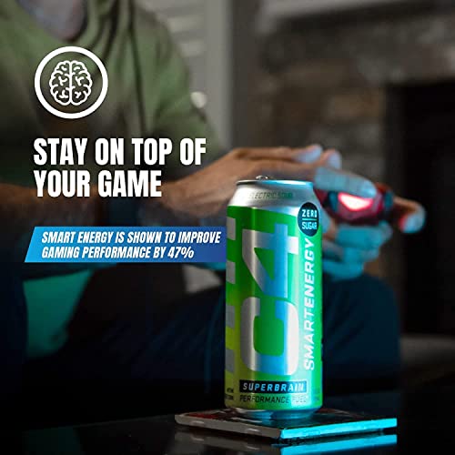 Cellucor C4 Smart Energy Drinks Variety Pack, Sugar Free Performance Fuel & Nootropic Brain Booster, 4 Flavor Tropical O