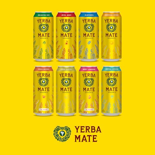 Yerba Madre Organic Yerba Mate Awakening Orange Energy Drink Alternative 15.5 Oz (Pack of 12) USDA Organic Better for Yo