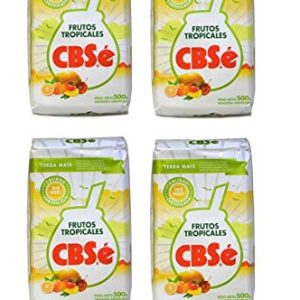 CBSe Tropical Fruits Yerba Mate 500gr 4 Pack - Refreshing Taste 17.63 oz 4 Pack