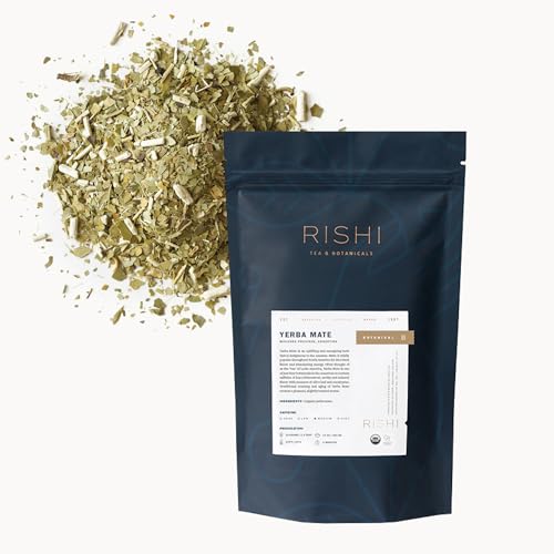 Rishi Tea Yerba Mate Tea - Organic, Pure Unsweetened Loose Leaf for High Energy & Caffeine, Perfect for Busy Professiona
