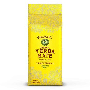 Guayakí Organic Yerba Mate Tea Bags, Traditional Unsweetened Single Serve, 40mg Natural Caffeine, Smooth Energy & Focus,