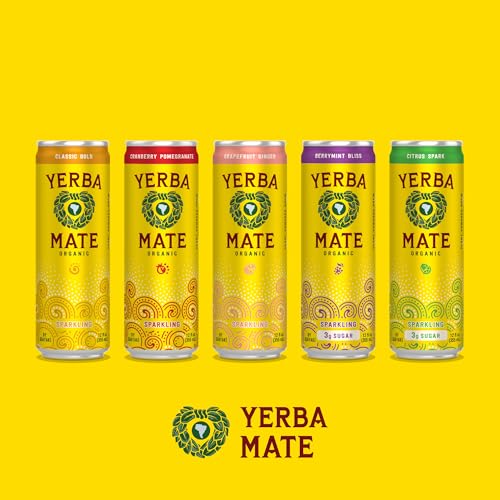 Yerba Madre Organic Sparkling Yerba Mate Berrymint Bliss for Low Sugar Energy & Focus | Yerba Madre Organic Sparkling Y
