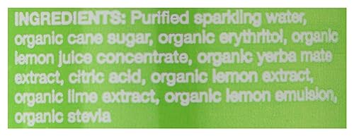 Clean Cause Yerba Mate Energy Drink for Active Adults in Lemon Lime Flavor, 16 oz, Organic | Clean Cause Yerba Mate Ene