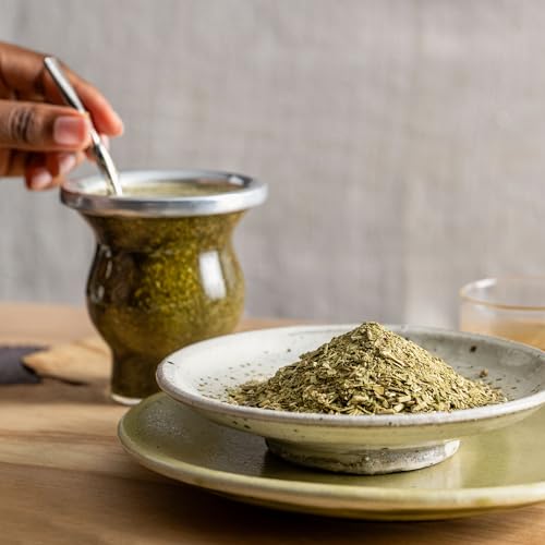 Rishi Tea Yerba Mate Tea - Organic, Pure Unsweetened Loose Leaf for High Energy & Caffeine, Perfect for Busy Professiona