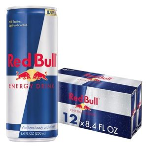 Red Bull Energy Drink 8.4 Fl Oz Pack of 12 Cans for Energy Boost with 80mg Caffeine & Taurine & B Vitamins Red Bull Ener