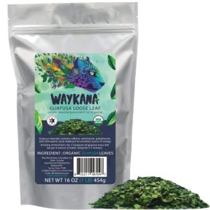 Organic Guayusa Loose Leaf Waykana - Jitter-Free Coffee Alternative, 1 Pound (16oz) | 40mg Caffeine Per Serving | Organ