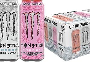 Monster Energy Ultra Variety Pack Sugar Free Zero Ultra Energy Drink 16 Ounce (Pack of 15) | Monster Energy Ultra Varie