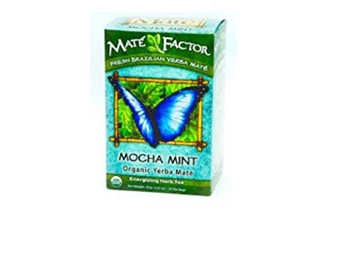 The Mate Factor Yerba Mate Energizing Herb Tea, Mocha Mint, Perfect for Health-Conscious Drinkers, Everyday Snacktime |