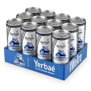 YERBAÉ HVU Blue Razz Energy - 0 Sugar, 0 Calories, 0 Carbs, Naturally Caffeinated Yerba Mate Drink for Health-Conscious