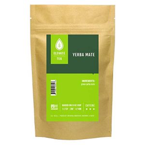 ELEVATE TEA Yerba Mate - High Caffeine Loose Leaf, 3 oz Pouch - Perfect for Hot & Iced Drinks, No Artificials - 30 Cups