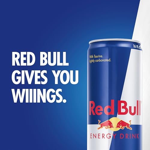 Red Bull Energy Drink 151mg Caffeine Taurine B Vitamins 16 Fl Oz Pack of 12 Cans for Athletes | Red Bull Energy Drink 1