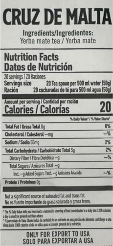 Traditional Argentina Brewed Yerba Mate CRUZ DE MALTA | Gluten-Free | Large Leaf Low Dust | Yerba Mate CRUZ DE MALTA |