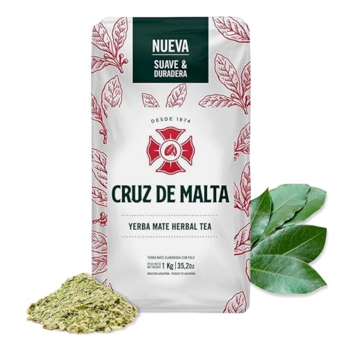Traditional Argentina Brewed Yerba Mate CRUZ DE MALTA | Gluten-Free | Large Leaf Low Dust | Yerba Mate CRUZ DE MALTA |
