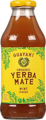 Guayaki Organic Yerba Mate, Mint Terere, 16 oz USDA Organic - Refreshing Mint Flavor for Health-Conscious Drinkers on t