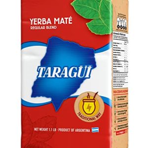 Taragüi Yerba Mate with Stems + Flavorful Argentinian Drink + Health Benefits - 500 gr - 1.1 lbs (Red Pack) Taragüi Ye