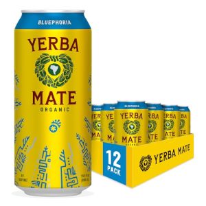 Bluephoria Yerba Madre Organic Yerba Mate, Energy Drink Alternative, No Jitters or Crash, Better for You Energy & Focus,