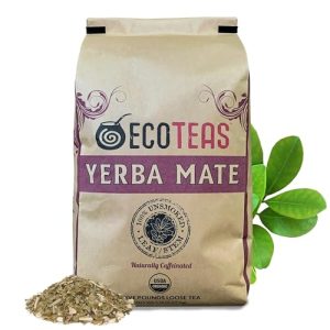 ECOTEAS Organic Yerba Mate Loose Leaf Tea – Natural Energy Coffee Alternative – Detox Herbal Tea for Health Conscious Co