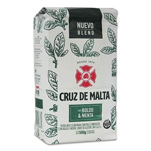 CRUZ DE MALTA Yerba Mate Mint & Boldo 500g for Stress Relief and Digestion | CRUZ DE MALTA Yerba Mate Mint & Boldo 500g