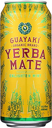 Guayaki Organic Yerba Mate Enlighten Mint Flavor 15.5 oz Refreshing Beverage for Health-Conscious Consumers on the Go |