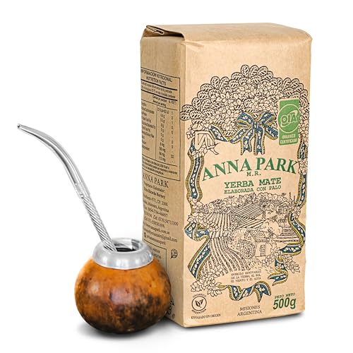 Anna Park Yerba Mate 2 Packs - Organic - 1.1 LB / 500 g / 17.6 oz Each - Natural Energy Drink - Health & Wellness - Offi