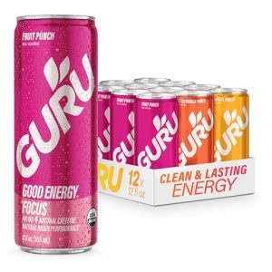 Organic Energy Drinks Variety Pack | Clean Plant Based Energy Drink | Gluten Free | 1201mg Caffeine | USDA Organic | GU