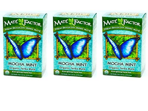 The Mate Factor Yerba Mate Energizing Herb Tea, Mocha Mint, Perfect for Health-Conscious Drinkers, Everyday Snacktime |