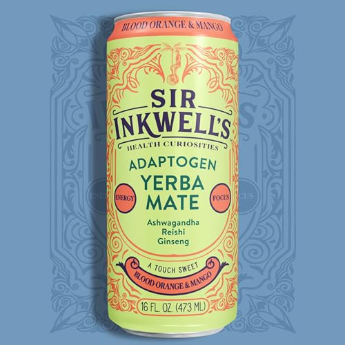 Sir Inkwell's Adaptogen Yerba Mate | Healthful Energy + Productivity 150mg Organic Caffeine | Immunity Stress Support S