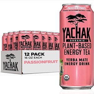 Yachak Passionfruit Yerba Mate Drink, 16 Fl Oz (Pack of 12) - USDA Organic for Health-Conscious Consumers