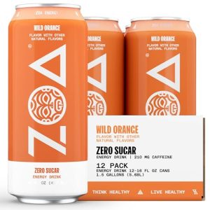 ZOA Zero Sugar Energy Drinks Wild Orange - Sugar Free Electrolytes Healthy 16 Fl Oz (12-Pack) ZOA Zero Sugar Energy Dr