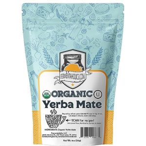 USDA Certified Organic Fermentaholics Yerba Mate Tea - Perfect For Homebrewing Kombucha, Hot Tea, And Iced Tea - OU Kosh