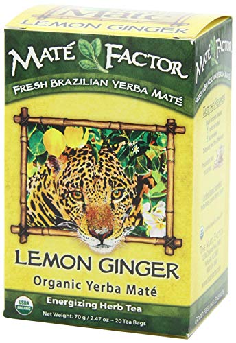 The Mate Factor Lemon Ginger Yerba Mate Herbal Tea, Organic for Energy Boost | The Mate Factor Lemon Ginger Yerba Mate