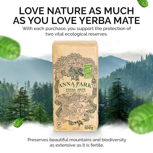 Anna Park Yerba Mate 2 Packs - Organic - 1.1 LB / 500 g / 17.6 oz Each - Natural Energy Drink - Health & Wellness - Offi