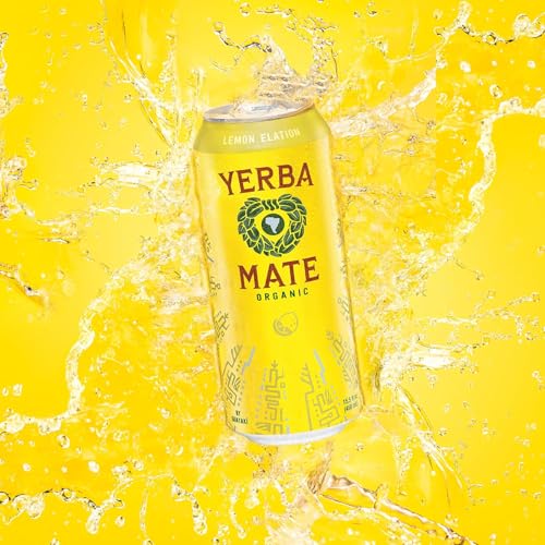 Guayakí Yerba Mate Organic Lemon Elation Flavor Energy Drink Alternative 15.5 Oz USDA Organic | Guayakí Yerba Mate Orga