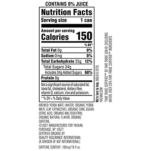 Yachak Passionfruit Yerba Mate Drink, 16 Fl Oz (Pack of 12) - USDA Organic for Health-Conscious Consumers