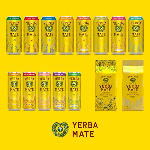 Yerba Madre Organic Yerba Mate - Berry Lemonade, Low Sugar, 150mg Natural Caffeine, Better for You Energy & Focus - Pack