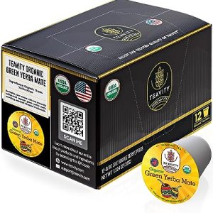 Organic Yerba Mate Tea Pods for Keurig - Green, Unsmoked Yerba Mate (12 Tea Pods) Organic Yerba Mate Tea Pods for Keur