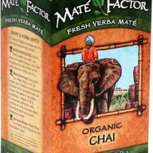 The Mate Factor Chai Yerba Mate Energizing Herb Tea, USDA Organic, 20 Tea Bags (Pack of 3) for Stress Relief and Better