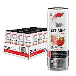 CELSIUS Sparkling Strawberry Guava Functional Energy Drink for Busy Professionals at the Office | CELSIUS Sparkling Str