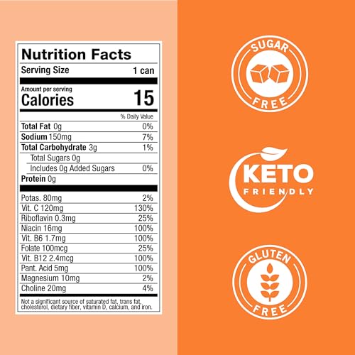 ZOA Zero Sugar Energy Drinks Wild Orange - Sugar Free Electrolytes Healthy 16 Fl Oz (12-Pack) ZOA Zero Sugar Energy Dr