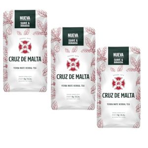 Yerba Mate Cruz de Malta Suave and Durable 3-Pack |2 Lbs Each Bag | Yerba Mate Cruz de Malta 3-Pack Suave and Durable |