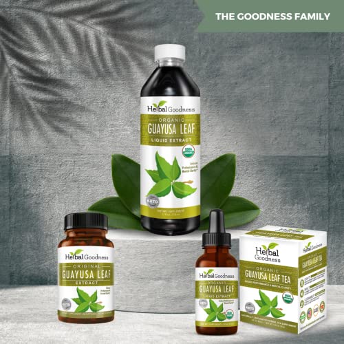 USDA Organic Guayusa Loose Leaf Extract Liquid - Natural Caffeine Drink for Increased Energy and Immunity | USDA Organi