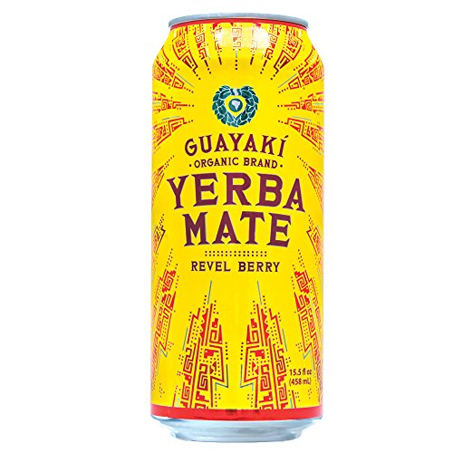 Guayaki Organic Yerba Mate Revel Berry 15.5 Ounce Pack of 12 USDA Organic | Guayaki Organic Yerba Mate Revel Berry 15.5